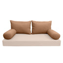 Model-2 CRIB SIZE Bolster & Back Pillow Cushion Outdoor SLIP COVER ONLY