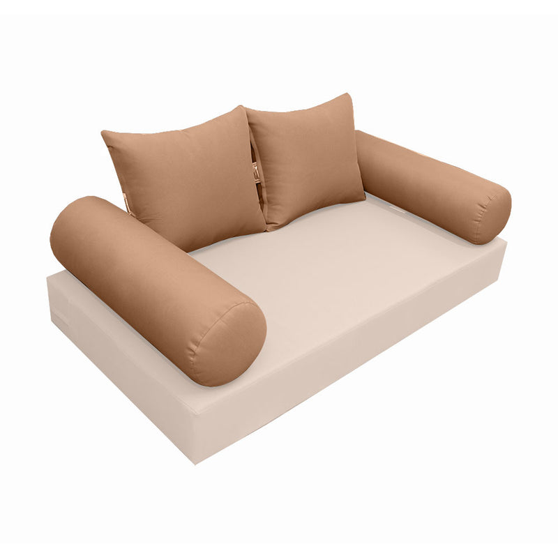 Model-4 FULL SIZE Bolster & Back Pillow Cushion Outdoor SLIP COVER ONLY