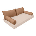 Model-2 QUEEN SIZE Bolster & Back Pillow Cushion Outdoor SLIP COVER ONLY