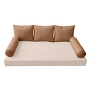 Model-3 QUEEN SIZE Bolster & Back Pillow Cushion Outdoor SLIP COVER ONLY