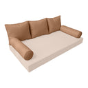 Model-3 QUEEN SIZE Bolster & Back Pillow Cushion Outdoor SLIP COVER ONLY