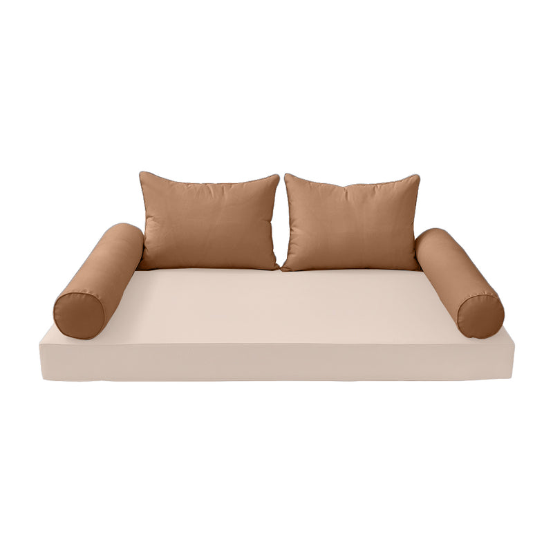 Model-4 FULL SIZE Bolster & Back Pillow Cushion Outdoor SLIP COVER ONLY