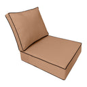 Large Size Outdoor Deep Seat Back Rest Bolster SLIP COVERS ONLY
