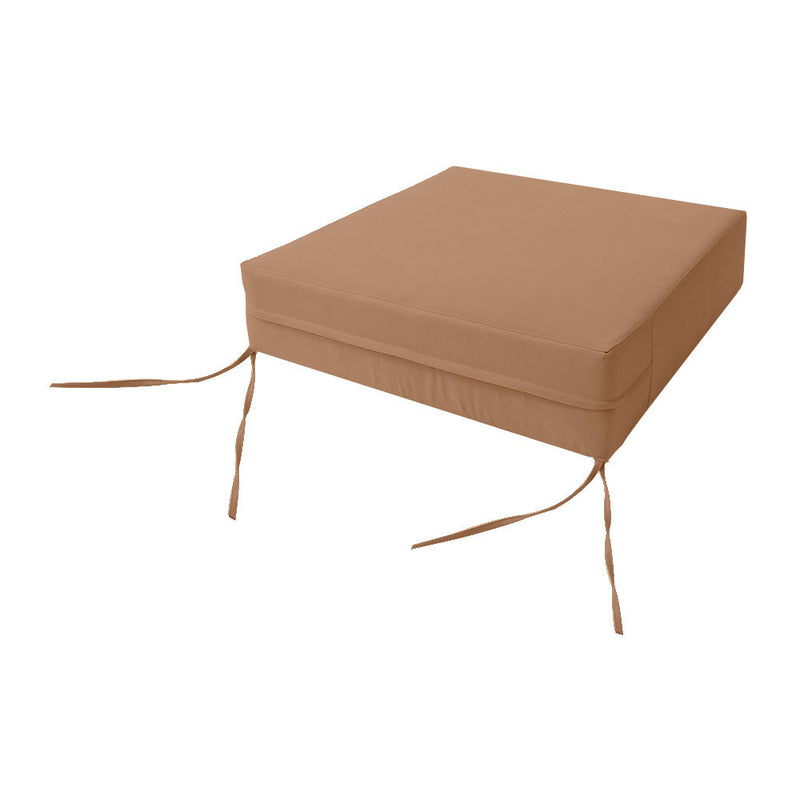 Large Size Outdoor Deep Seat Back Rest Bolster Cushion Insert and Slip Cover Set