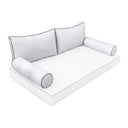 Model-2 QUEEN SIZE Bolster & Back Pillow Cushion Outdoor SLIP COVER ONLY