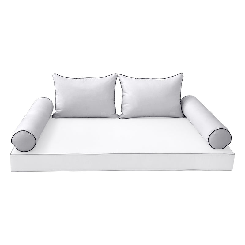 Model-4 FULL SIZE Bolster & Back Pillow Cushion Outdoor SLIP COVER ONLY