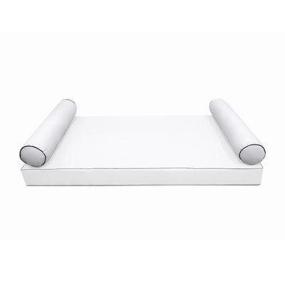 Model-5 TWIN SIZE Bolster & Back Pillow Cushion Outdoor SLIP COVER ONLY