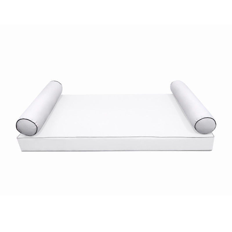 Model-5 TWIN SIZE Bolster & Back Pillow Cushion Outdoor SLIP COVER ONLY