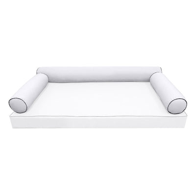 Model-6 TWIN SIZE Bolster & Back Pillow Cushion Outdoor SLIP COVER ONLY