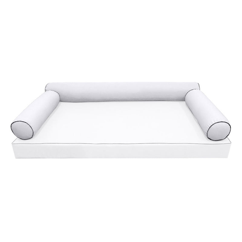 Model-6 TWIN SIZE Bolster & Back Pillow Cushion Outdoor SLIP COVER ONLY