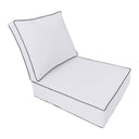Large Size Outdoor Deep Seat Back Rest Bolster SLIP COVERS ONLY