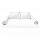 Model-4 CRIB SIZE Bolster & Back Pillow Cushion Outdoor SLIP COVER ONLY