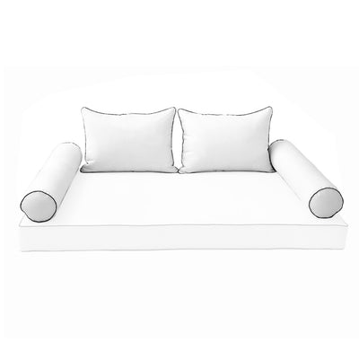 Model-4 FULL SIZE Bolster & Back Pillow Cushion Outdoor SLIP COVER ONLY