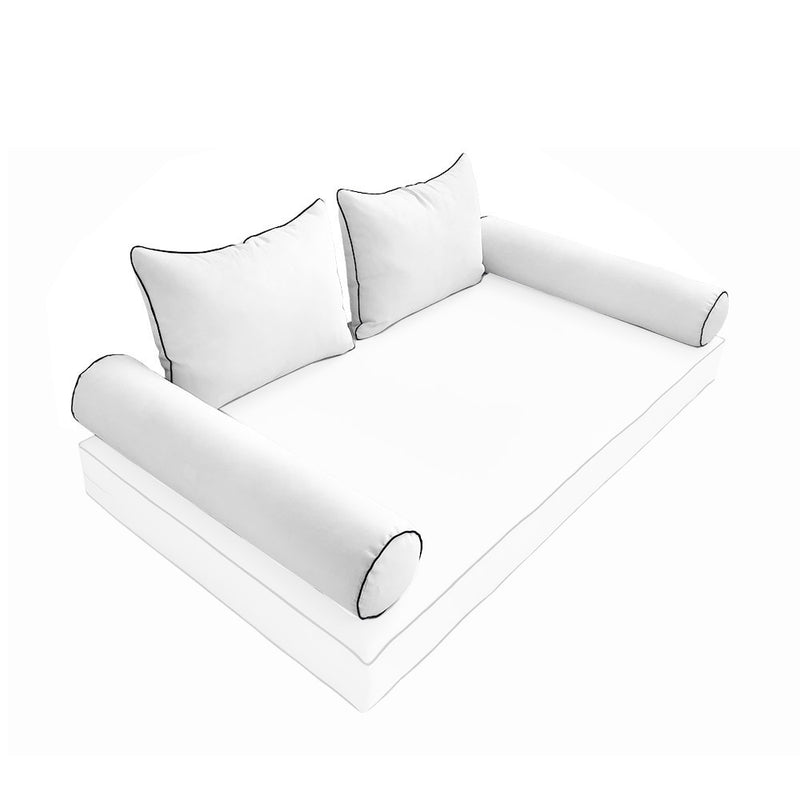 Model-4 FULL SIZE Bolster & Back Pillow Cushion Outdoor SLIP COVER ONLY