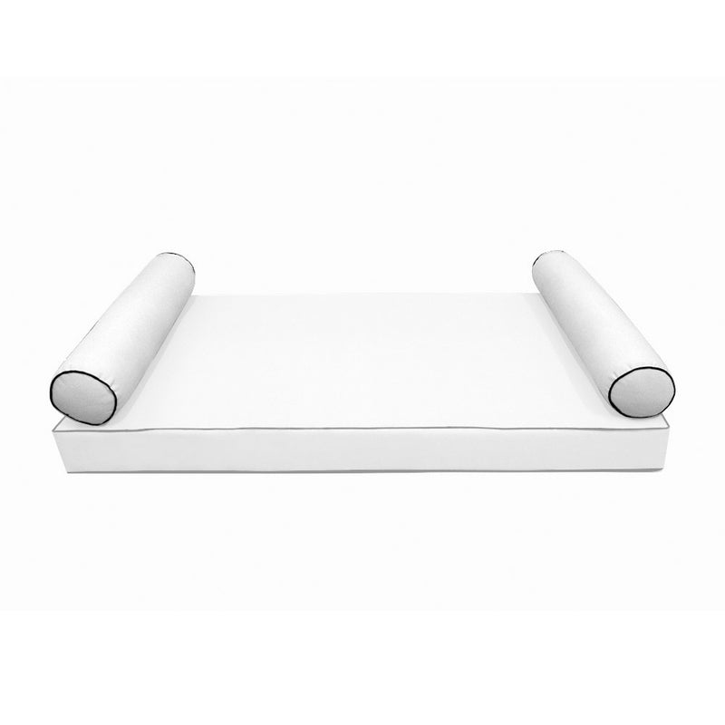 Model-5 TWIN SIZE Bolster & Back Pillow Cushion Outdoor SLIP COVER ONLY