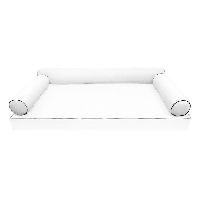Model-6 TWIN SIZE Bolster & Back Pillow Cushion Outdoor SLIP COVER ONLY
