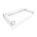 Model-6 TWIN SIZE Bolster & Back Pillow Cushion Outdoor SLIP COVER ONLY