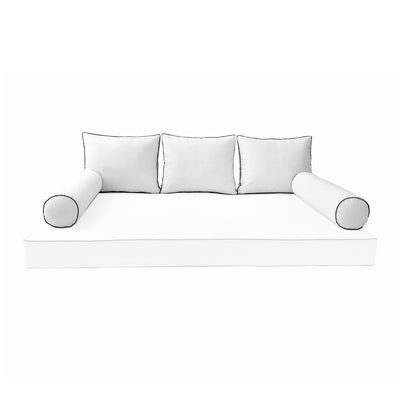 Model-3 TWIN SIZE Bolster & Back Pillow Cushion Outdoor SLIP COVER ONLY