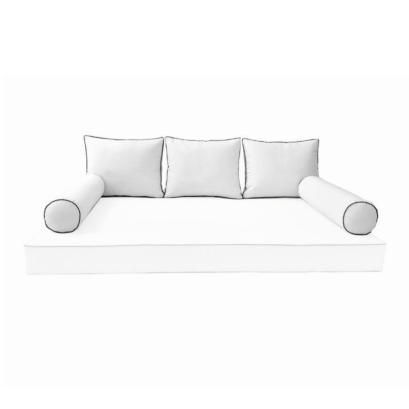 Model-3 TWIN SIZE Bolster & Back Pillow Cushion Outdoor SLIP COVER ONLY