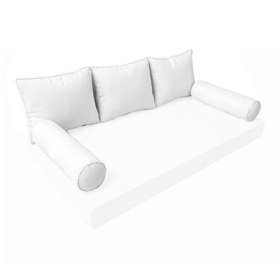Model-3 TWIN SIZE Bolster & Back Pillow Cushion Outdoor SLIP COVER ONLY