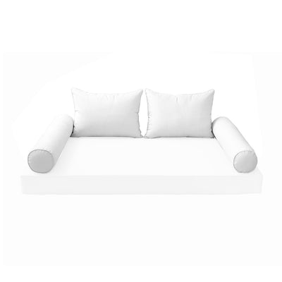 Model-4 FULL SIZE Bolster & Back Pillow Cushion Outdoor SLIP COVER ONLY