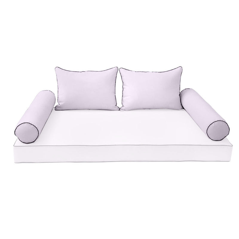 Model-4 FULL SIZE Bolster & Back Pillow Cushion Outdoor SLIP COVER ONLY