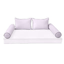 Model-4 TWIN SIZE Bolster & Back Pillow Cushion Outdoor SLIP COVER ONLY