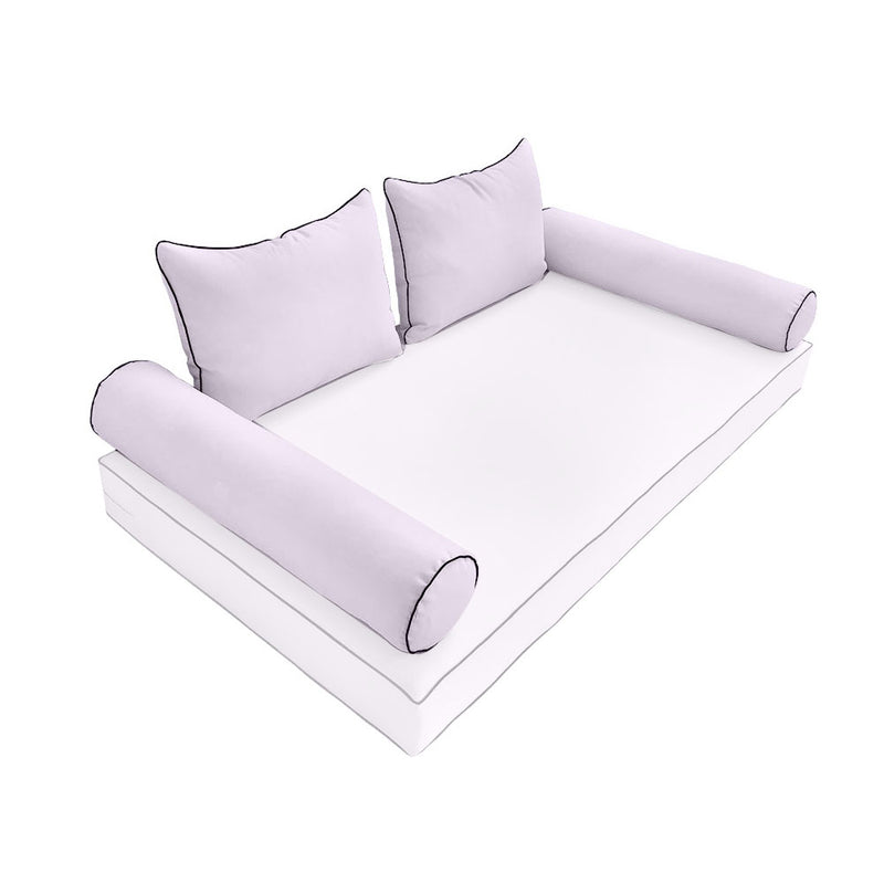 Model-4 FULL SIZE Bolster & Back Pillow Cushion Outdoor SLIP COVER ONLY