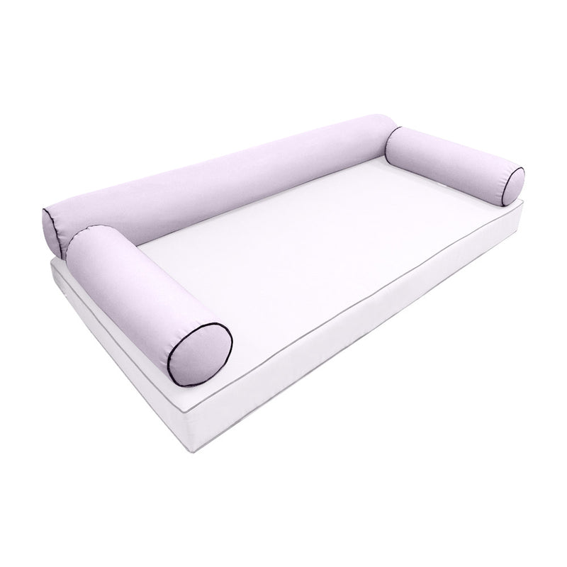 Model-6 TWIN SIZE Bolster & Back Pillow Cushion Outdoor SLIP COVER ONLY