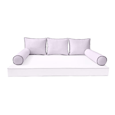 Model-3 TWIN SIZE Bolster & Back Pillow Cushion Outdoor SLIP COVER ONLY
