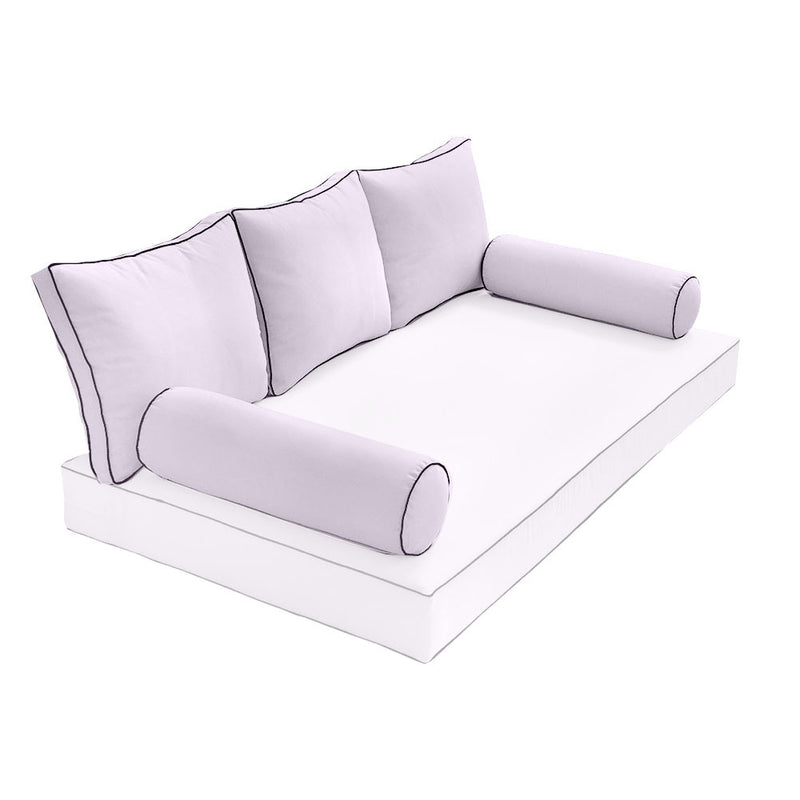 Model-3 TWIN SIZE Bolster & Back Pillow Cushion Outdoor SLIP COVER ONLY
