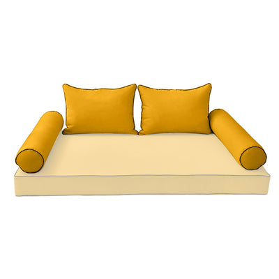 Model-4 FULL SIZE Bolster & Back Pillow Cushion Outdoor SLIP COVER ONLY