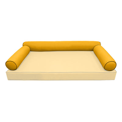 Model-6 TWIN SIZE Bolster & Back Pillow Cushion Outdoor SLIP COVER ONLY