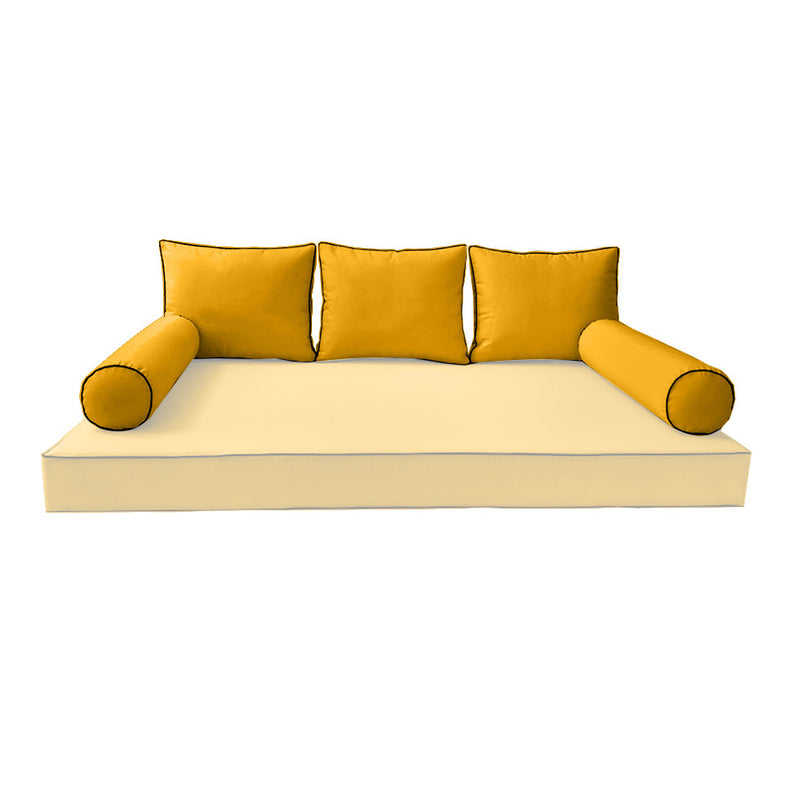 Model-3 TWIN SIZE Bolster & Back Pillow Cushion Outdoor SLIP COVER ONLY