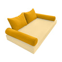 Model-4 TWIN SIZE Bolster & Back Pillow Cushion Outdoor SLIP COVER ONLY