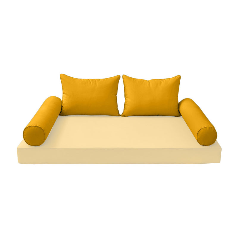 Model-4 TWIN SIZE Bolster & Back Pillow Cushion Outdoor SLIP COVER ONLY