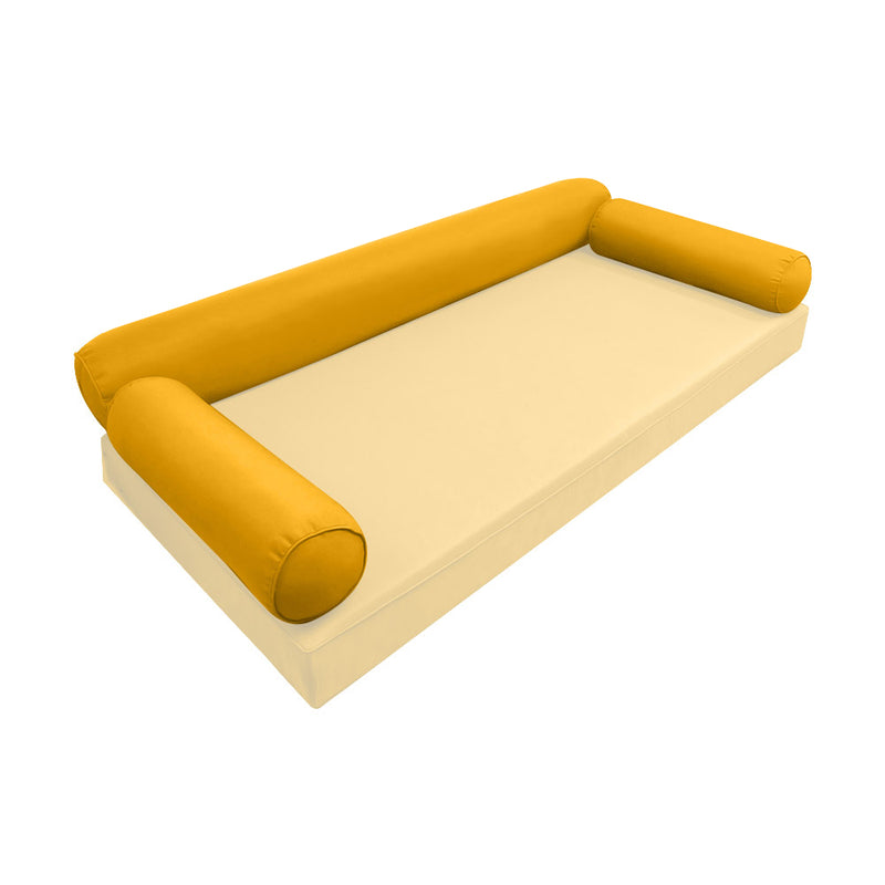 Model-6 TWIN SIZE Bolster & Back Pillow Cushion Outdoor SLIP COVER ONLY