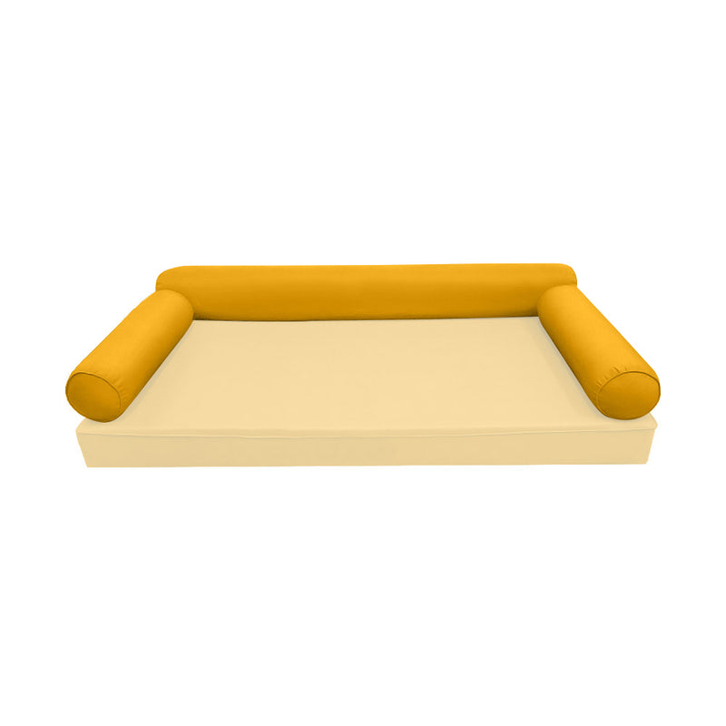 Model-6 TWIN SIZE Bolster & Back Pillow Cushion Outdoor SLIP COVER ONLY