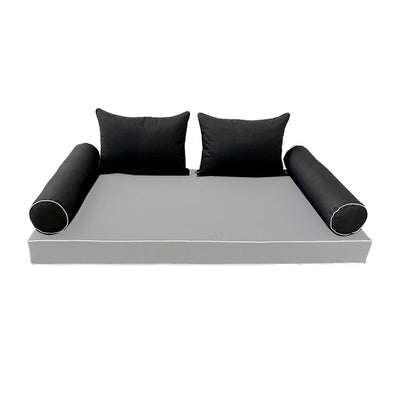 Model-4 FULL SIZE Bolster & Back Pillow Cushion Outdoor SLIP COVER ONLY