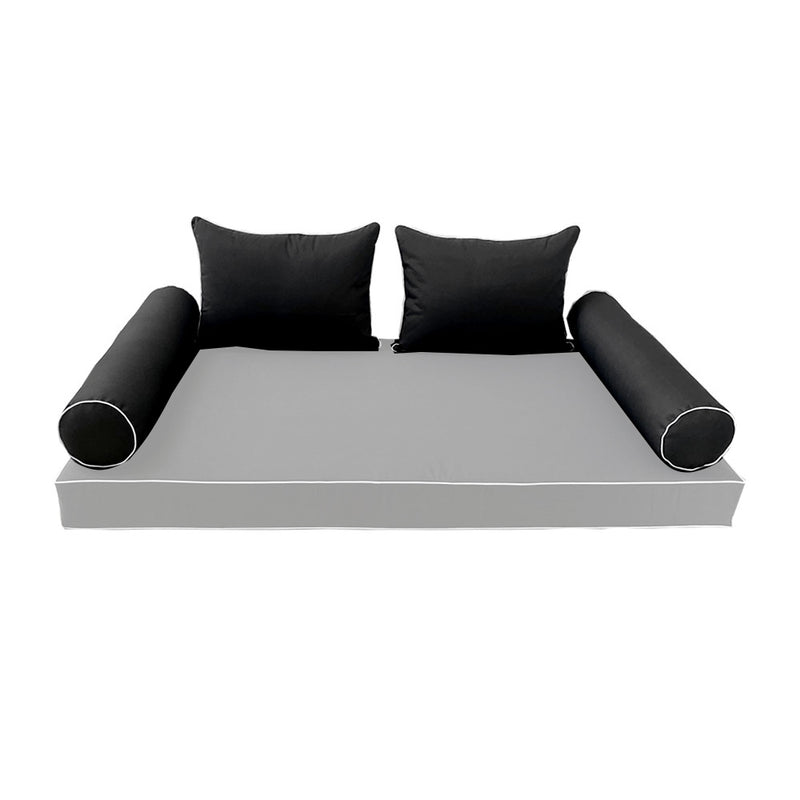 Model-4 FULL SIZE Bolster & Back Pillow Cushion Outdoor SLIP COVER ONLY