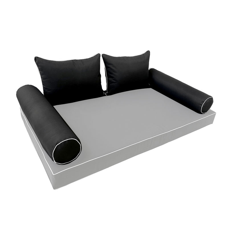 Model-4 FULL SIZE Bolster & Back Pillow Cushion Outdoor SLIP COVER ONLY