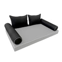 Model-4 TWIN SIZE Bolster & Back Pillow Cushion Outdoor SLIP COVER ONLY