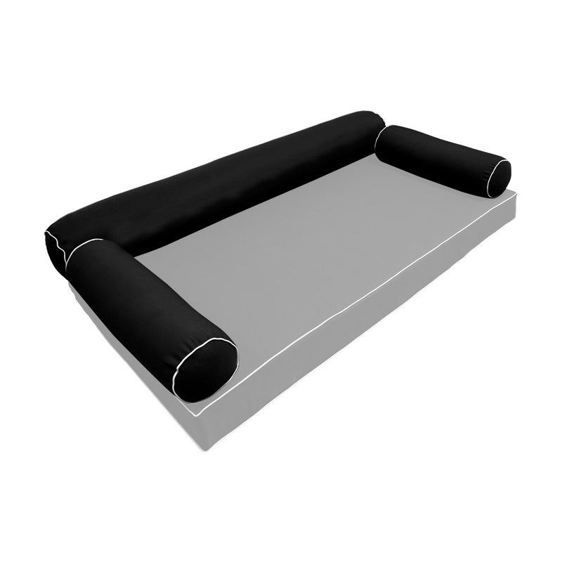 Model-6 TWIN SIZE Bolster & Back Pillow Cushion Outdoor SLIP COVER ONLY