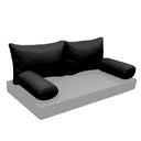 Model-2 CRIB SIZE Bolster & Back Pillow Cushion Outdoor SLIP COVER ONLY