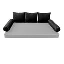 Model-3 QUEEN SIZE Bolster & Back Pillow Cushion Outdoor SLIP COVER ONLY