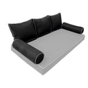 Model-3 FULL SIZE Bolster & Back Pillow Cushion Outdoor SLIP COVER ONLY