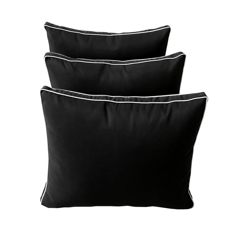 Model-3 TWIN SIZE Bolster & Back Pillow Cushion Outdoor SLIP COVER ONLY