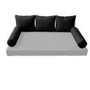 Model-3 FULL SIZE Bolster & Back Pillow Cushion Outdoor SLIP COVER ONLY