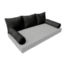 Model-3 QUEEN SIZE Bolster & Back Pillow Cushion Outdoor SLIP COVER ONLY