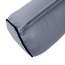 Large Size 26" x 6" Outdoor Bolster Pillow Insert and Cover